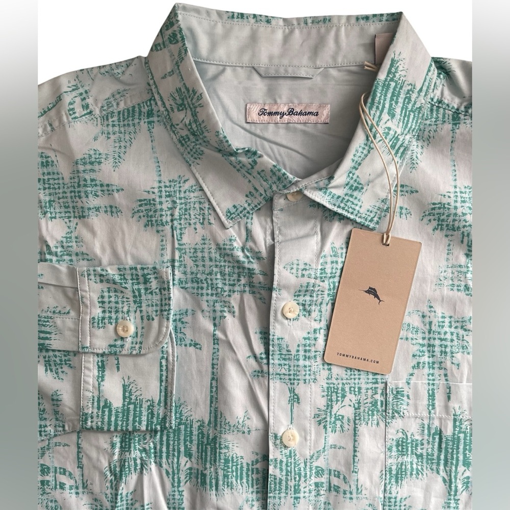 Tommy Bahama Men Palm Garden Chambray Long Sleeve Shirt Men's Size 2XL $118 NWT